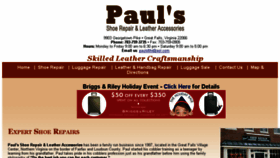 What Paulsleather.com website looked like in 2018 (5 years ago)
