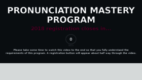 What Pronunciationmastery.com website looked like in 2018 (5 years ago)