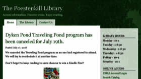 What Poestenkilllibrary.org website looked like in 2018 (5 years ago)