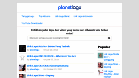 What Planetlagu.click website looked like in 2018 (5 years ago)