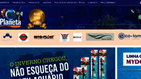 What Planetaaquarios.com.br website looked like in 2018 (5 years ago)