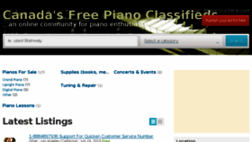 What Pianos.ca website looked like in 2018 (5 years ago)