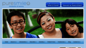 What Puresmile.com website looked like in 2018 (5 years ago)
