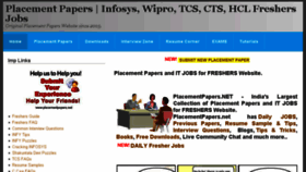 What Placementpapers.net website looked like in 2018 (5 years ago)