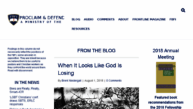 What Proclaimanddefend.org website looked like in 2018 (5 years ago)