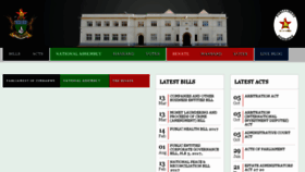 What Parlzim.gov.zw website looked like in 2018 (5 years ago)
