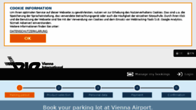 What Parking.viennaairport.com website looked like in 2018 (5 years ago)