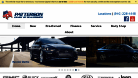 What Pattersonauto.com website looked like in 2018 (5 years ago)