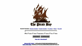 What Piratebays.fi website looked like in 2018 (5 years ago)