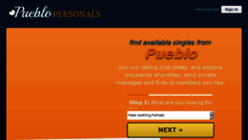 What Pueblopersonals.com website looked like in 2018 (5 years ago)