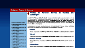 What Palenquefiestasdeoctubre.com website looked like in 2018 (5 years ago)