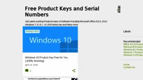 What Productkeysfree.com website looked like in 2018 (5 years ago)