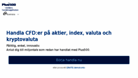 What Plus500.se website looked like in 2018 (5 years ago)