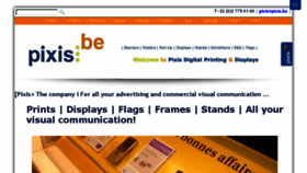 What Pixis.be website looked like in 2018 (5 years ago)