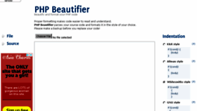What Phpbeautifier.com website looked like in 2018 (5 years ago)
