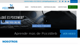 What Psicowebguatemala.com website looked like in 2018 (5 years ago)