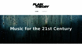 What Plaintheory.com website looked like in 2018 (5 years ago)