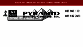 What Pyramidroofingkc.com website looked like in 2018 (5 years ago)