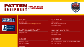 What Pattenequipment.com website looked like in 2018 (5 years ago)