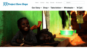 What Projecthavehope.org website looked like in 2018 (5 years ago)