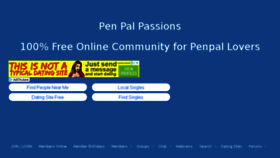 What Penpalpassions.com website looked like in 2018 (5 years ago)