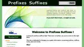 What Prefixes-suffixes.com website looked like in 2018 (5 years ago)