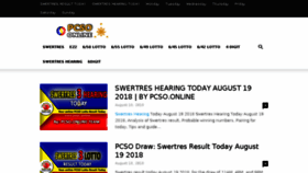 What Pcso.online website looked like in 2018 (5 years ago)