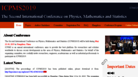 What Pmsconf.org website looked like in 2018 (5 years ago)