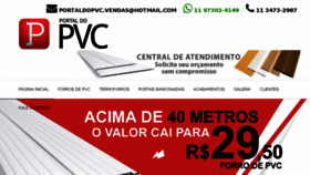 What Portaldopvc.com.br website looked like in 2018 (5 years ago)