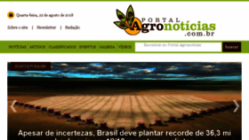 What Portalagronoticias.com.br website looked like in 2018 (5 years ago)