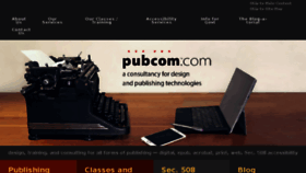 What Pubcom.com website looked like in 2018 (5 years ago)