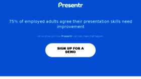 What Presentr.me website looked like in 2018 (5 years ago)