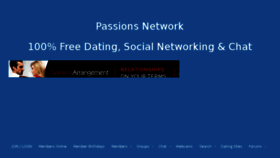 What Passionsnetwork.com website looked like in 2018 (5 years ago)