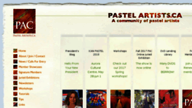 What Pastelartists.ca website looked like in 2018 (5 years ago)
