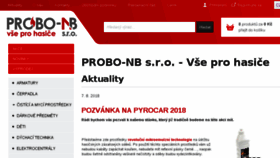 What Probo-nb.cz website looked like in 2018 (7 years ago)