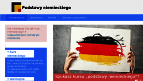 What Podstawyniemieckiego.pl website looked like in 2018 (5 years ago)
