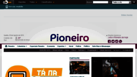 What Pioneiro.com website looked like in 2018 (5 years ago)
