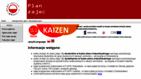 What Planzajec.pjwstk.edu.pl website looked like in 2018 (5 years ago)
