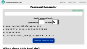 What Passwordsample.com website looked like in 2018 (5 years ago)
