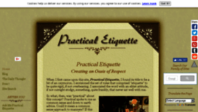 What Practicaletiquette.com website looked like in 2018 (5 years ago)