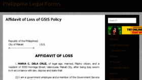 What Philippinelegalforms.com website looked like in 2018 (5 years ago)