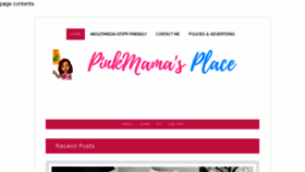 What Pinkmamasplace.com website looked like in 2018 (5 years ago)