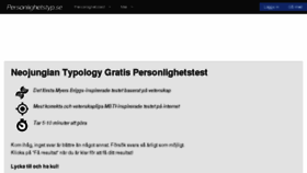 What Personlighetstyp.se website looked like in 2018 (5 years ago)