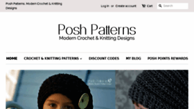 What Poshpatterns.com website looked like in 2018 (5 years ago)