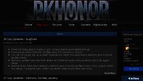 What Pkhonor.net website looked like in 2018 (5 years ago)