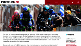 What Procyclinglive.com website looked like in 2018 (5 years ago)