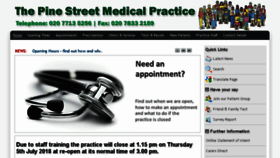 What Pinestreetpractice.co.uk website looked like in 2018 (5 years ago)
