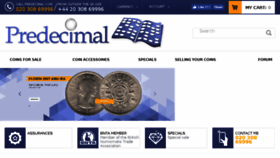 What Predecimal.com website looked like in 2018 (5 years ago)