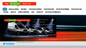 What Payasyougoauto.ie website looked like in 2018 (5 years ago)