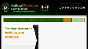 What Population.gov.ng website looked like in 2018 (5 years ago)